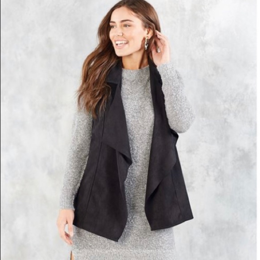 NWT Mud Pie Charcoal Vest
